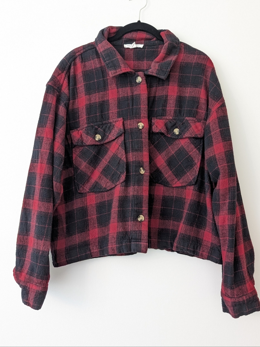 Buffalo Plaid Red & Black Shacket size XL